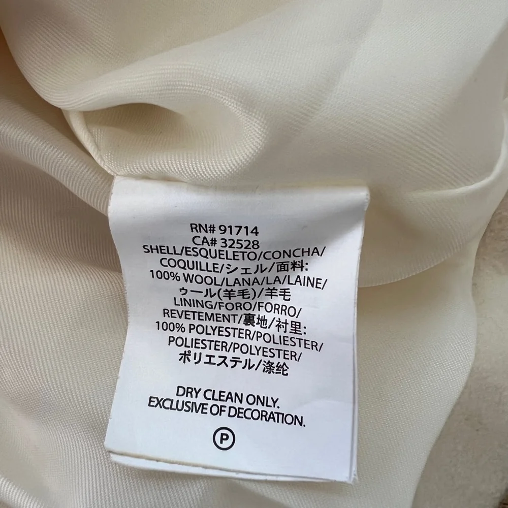 A|X Armani Exchange Cream Coat Size  XS Women's - Picture 7 of 10